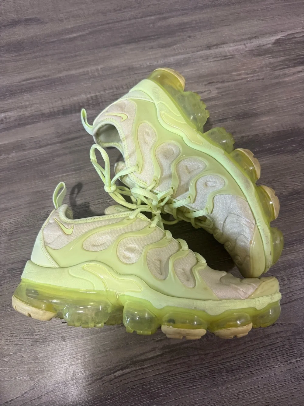 Nike VaporMax Plus Barely Volt Athletic Sneakers